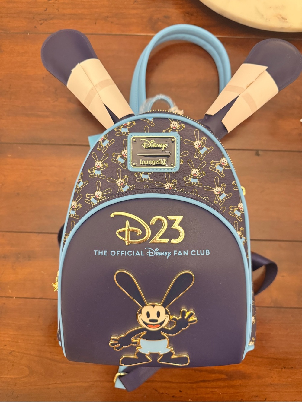 Loungefly Disney D23 Oswald the Lucky Rabbit Mini Backpack with Ears Bundle NWT